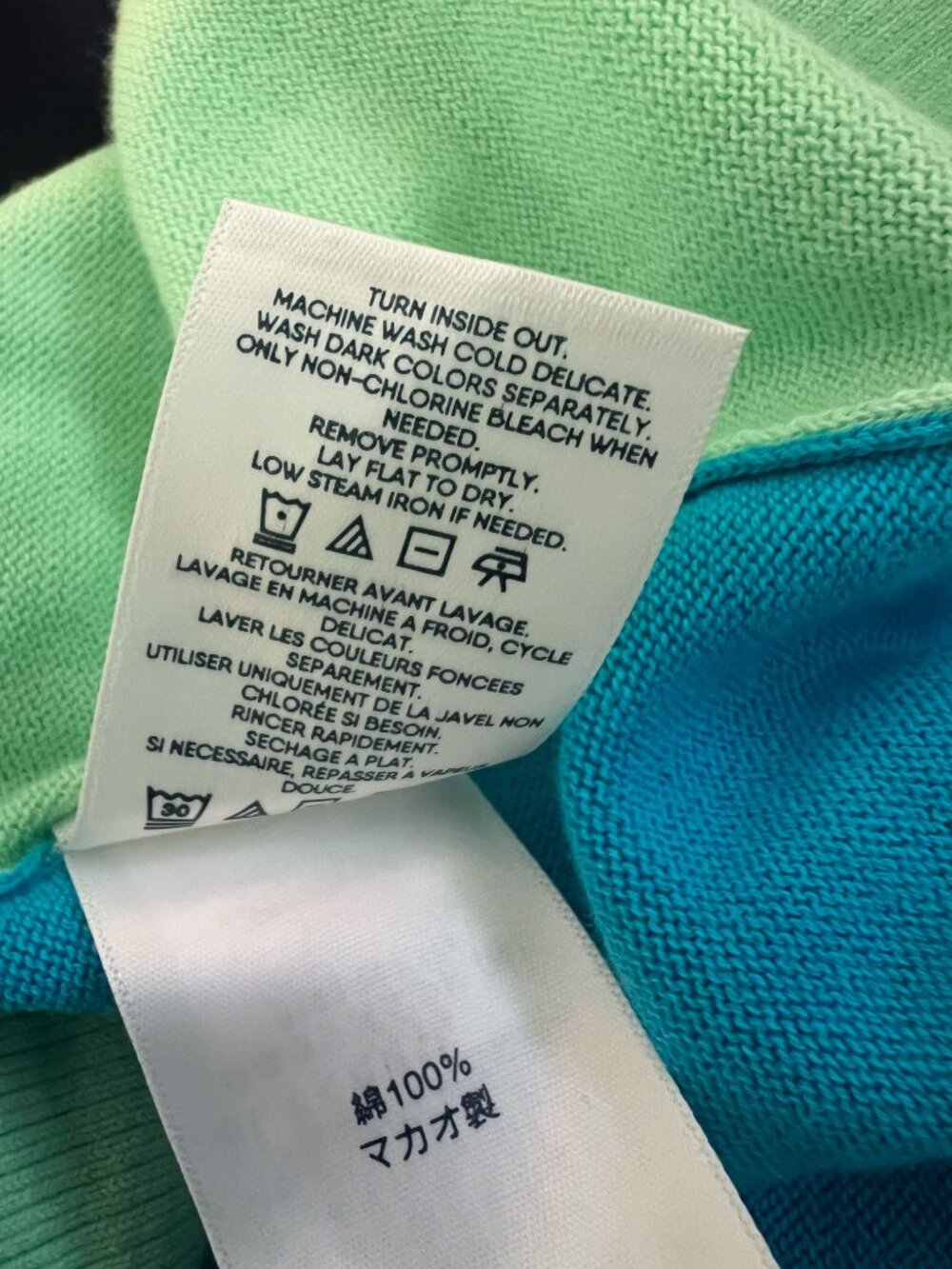 Lands' End Pastel Color Block Boxy Sweater Relaxed Fit Crewneck Large - Picture 10 of 10